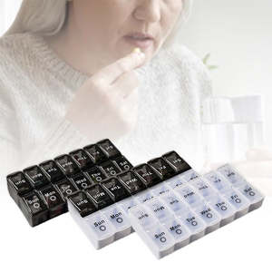 Beauty Health Health Medical First Aid: 14-Slots 7 Day Pill Box Dispenser