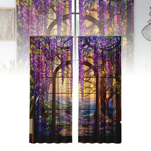 Wisteria Flower Printed Curtains