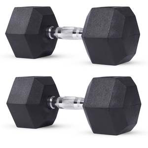 Rubber Encased Hex Dumbbell Hand Weight 2 X 20kg