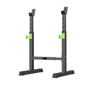 30: Adjustable Barbell Squat Rack with Height Width Adjustment