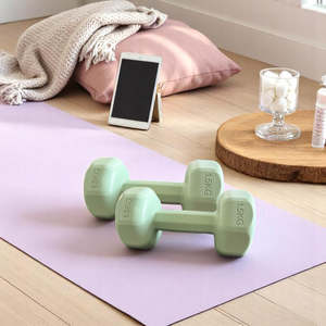 Fitness Dumbbells: Dumbbells 1.5KG Each Green- Set of 2