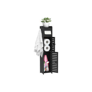 Bathroom Storage Cabinet Toilet Storage Cabinet for Small Spaces - Black