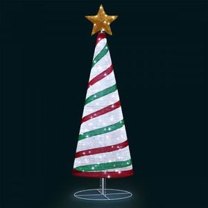Home Living Home Decor Christmas Decorations: Ribbon Christmas Tree Light Decoration with Star Topper