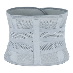 Sports Outdoors: Adjustable Breathable Lumbar Back Brace Gray L