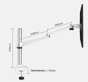 Home Living: 2 in 1 Dual Monitor & Laptop Adjustable Desk Mount