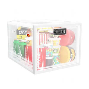 Home Living: Fridge Lock Box Snack Storage Organizer with Combination Code