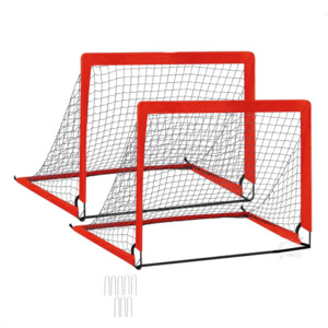 2-Pack Portable Kids Soccer Goals Pop-Up Backyard Football Nets
