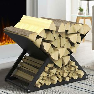 Designer X Shape Firewood Holder