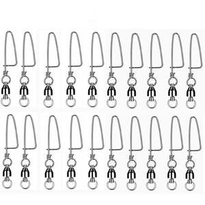 20 Sale: #4 20PCS Ball Bearing Fishing Swivels Snap Coastlock Fishing Line Connector