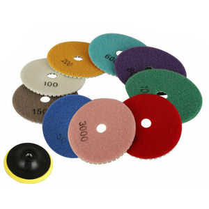 30: 10Pcs Diamond Polishing Pads Wet Dry 4" Set for Granite Stone Concrete Marble