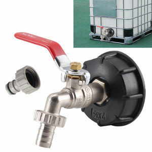 30: IBC Tank Adapter S60X6 To Brass Garden Tap With 1/2" Hose Fitting Oil Fuel Water