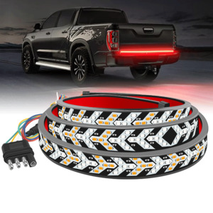 30: LED Tailgate Light Bar Strip 12V Flexible Switchback Red Amber Turn Signal Light