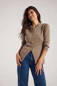 Fitted Rachael Cardigan - Toast