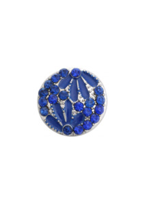 20 mm Dark Blue Flower Snap