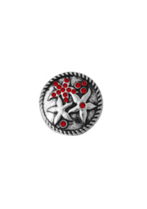 20 mm Red Flower Snap