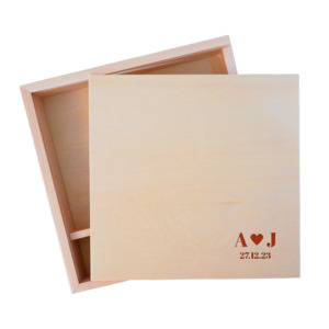 Homeware: Classic Wedding Photo + USB Drive Keepsake Box