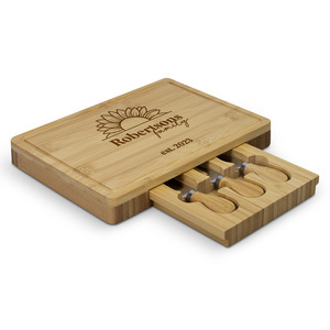 Home Decor: Sunflower Family Bamboo Cheese Board Set