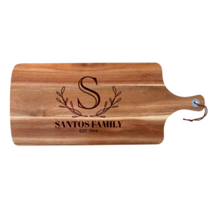 Home Decor: Family Monogram Acacia Serving Board