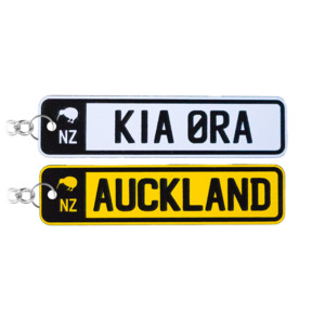 Slim Kiwi NZ Number Plate Keychain