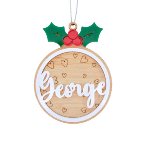 Christmas Shop1: Mistletoe Name Bauble