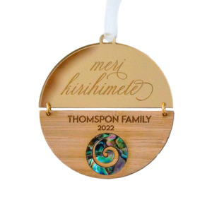 Two-Tone Kirihimete Paua Bauble