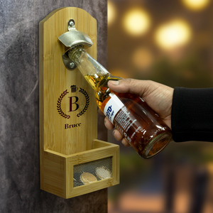 Bottle Openers: Monogram Wall-Mounted Bottle Opener