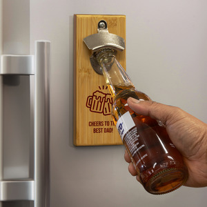 Bottle Openers: “Cheers!” Fridge-Mounted Bottle Opener