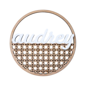 Rattan Name Plaque