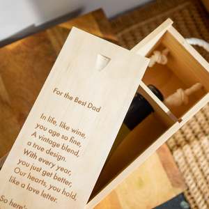 Heartfelt Message Engraved Wine Gift Box