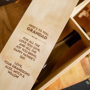 Seasonal: Father’s Day Engraved Wine Gift Box