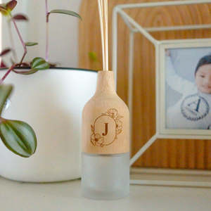 Seasonal: Flora Monogram Wooden Reed Diffuser