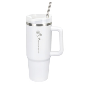 Gifts For Her: Birth Month Flower Jumbo Travel Cup 800mL