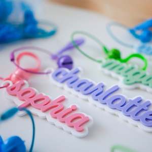 Pastel Pop Name Bag Tags