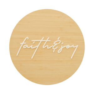 Gifts Under 150: Business Logo Wooden Signage - Round