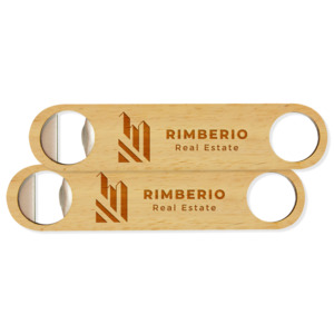 Logo Rubberwood Bottle Opener
