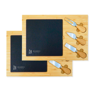Logo Slate & Bamboo Cheese Board