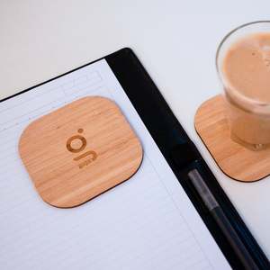 Classic Logo Bamboo Coasters (Set of 4)
