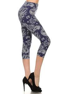 Lean Capri 2: Lean Blue Paisley Capri