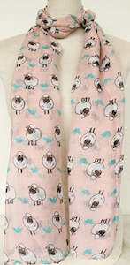 Pink Merry Baaa Scarf