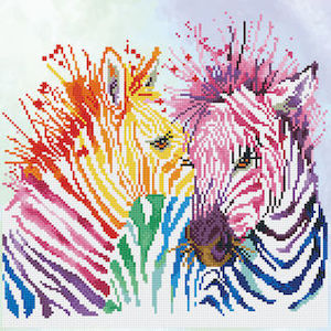 Sweet Crafts Diamond Dotz: Intermediate - Rainbow Zebras