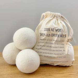 Candles Diffusers: SHEEP-ish Design - !00% NZ Wool Dryer Balls - 3 Pack