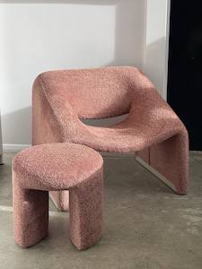 NED Collections - Boucle Stool - Pink