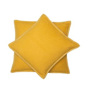 Cushions Throws: Sylt - Cushion Cover - Mustard