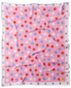 Cushions Throws: KIP & CO - Be A Star - Cotton Knitted Blanket
