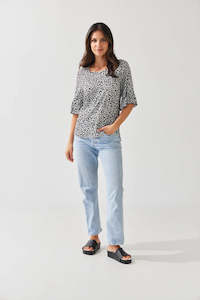 Clothing: Tuesday - Narelle Top - Black Daisy