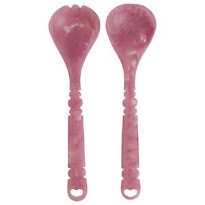 Sage x Clare - Wilkie Salad Servers - Fuchsia