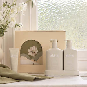 Body Bathroom: Al.ive Body - Wash & Lotion Duo + Hand Cream Gift Set - Sea Cotton & Coconut