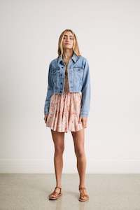 Harni - Kaia Crop Embroidered Jacket - Size 10