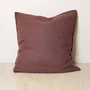 Home Lab - French Flax Linen Euro Pillowcase - Cocoa