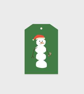 Father Rabbit - Gift Tag - Snowman